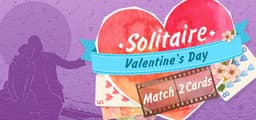 Solitaire Match 2 Cards. Valentine's Day